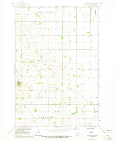 United States Geological Survey Hankinson SE, ND (1964, 24000-Scale) digital map