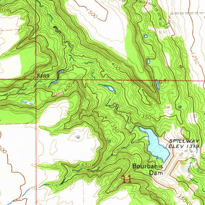 United States Geological Survey Hanks Corner, ND (1964, 24000-Scale) digital map