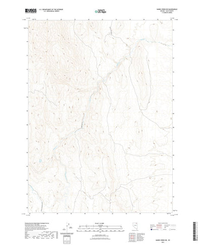 United States Geological Survey Hanks Creek NE, NV (2021, 24000-Scale) digital map