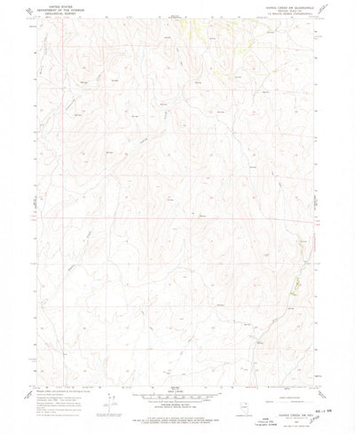 United States Geological Survey Hanks Creek SW, NV (1967, 24000-Scale) digital map