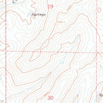 United States Geological Survey Hanks Creek SW, NV (1967, 24000-Scale) digital map