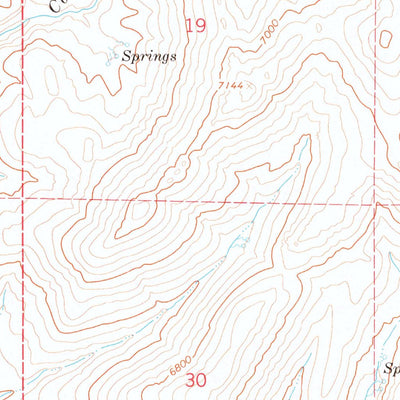 United States Geological Survey Hanks Creek SW, NV (1967, 24000-Scale) digital map
