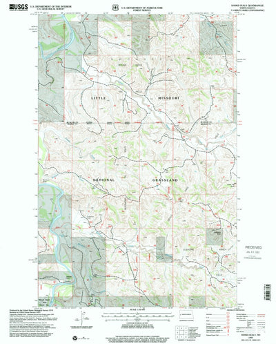 United States Geological Survey Hanks Gully, ND (1997, 24000-Scale) digital map