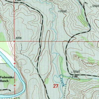 United States Geological Survey Hanks Gully, ND (1997, 24000-Scale) digital map