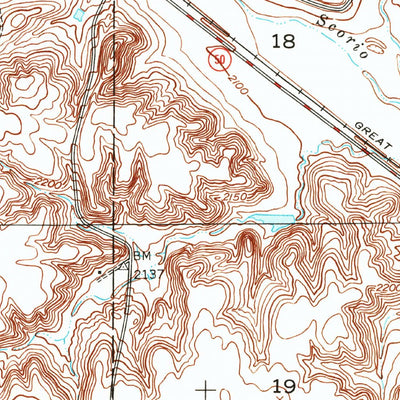 United States Geological Survey Hanks, ND (1948, 24000-Scale) digital map