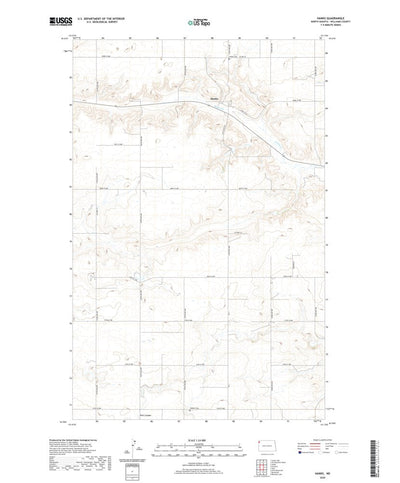 United States Geological Survey Hanks, ND (2020, 24000-Scale) digital map