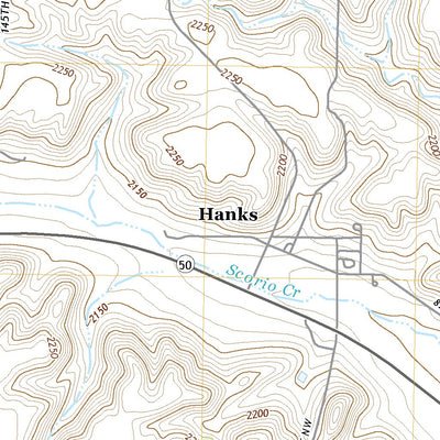 United States Geological Survey Hanks, ND (2020, 24000-Scale) digital map