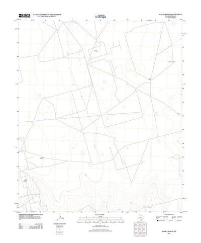 United States Geological Survey Hanks Ranch, TX (2013, 24000-Scale) digital map