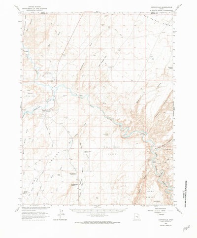 United States Geological Survey Hanksville, UT (1963, 62500-Scale) digital map