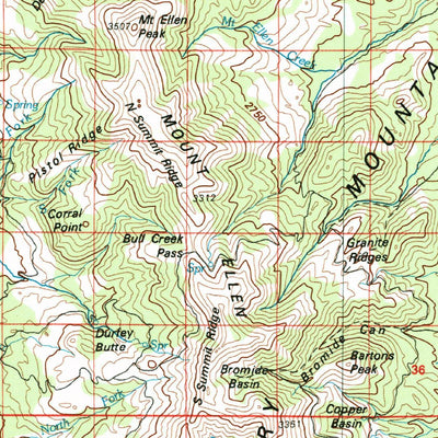 United States Geological Survey Hanksville, UT (1980, 100000-Scale) digital map