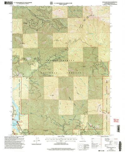 United States Geological Survey Hanland Peak, CA (1998, 24000-Scale) digital map