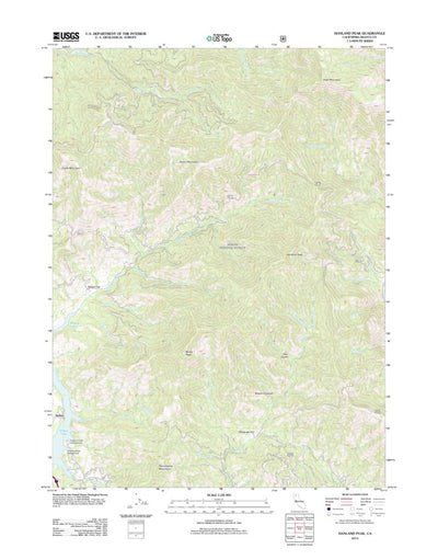 United States Geological Survey Hanland Peak, CA (2012, 24000-Scale) digital map