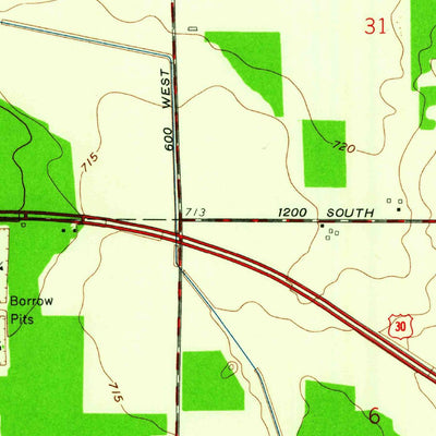 United States Geological Survey Hanna, IN (1958, 24000-Scale) digital map