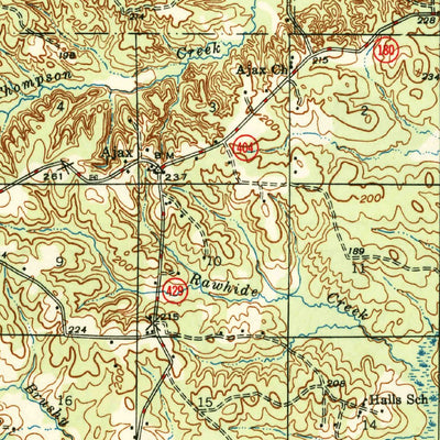 United States Geological Survey Hanna, LA (1947, 62500-Scale) digital map
