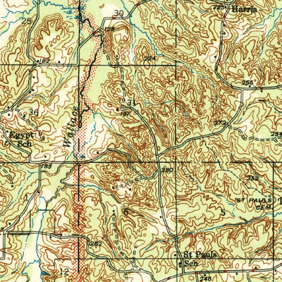 United States Geological Survey Hanna, LA (1947, 62500-Scale) digital map