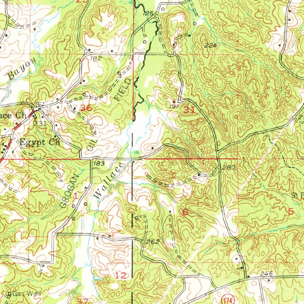 Hanna, LA (1957, 62500-Scale) Map by United States Geological Survey ...