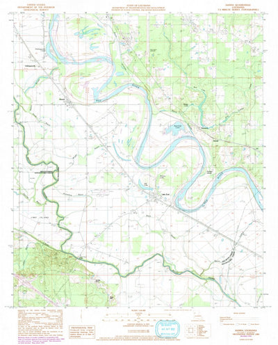 United States Geological Survey Hanna, LA (1989, 24000-Scale) digital map