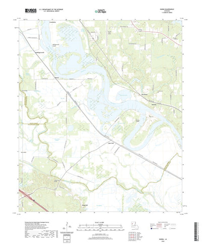 United States Geological Survey Hanna, LA (2020, 24000-Scale) digital map