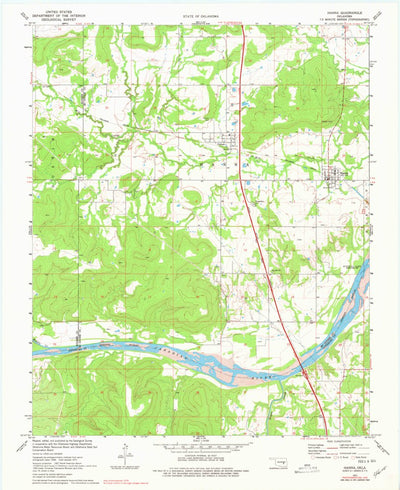 United States Geological Survey Hanna, OK (1971, 24000-Scale) digital map