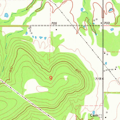 United States Geological Survey Hanna, OK (1971, 24000-Scale) digital map