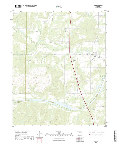 United States Geological Survey Hanna, OK (2022, 24000-Scale) digital map