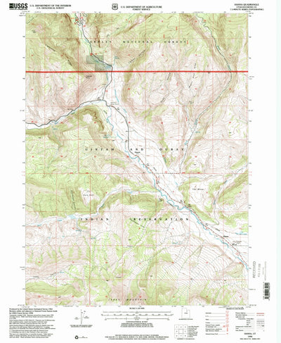 United States Geological Survey Hanna, UT (1996, 24000-Scale) digital map
