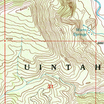 United States Geological Survey Hanna, UT (1996, 24000-Scale) digital map