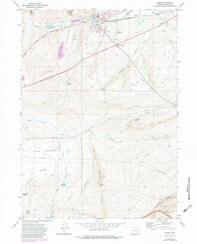United States Geological Survey Hanna, WY (1971, 24000-Scale) digital map