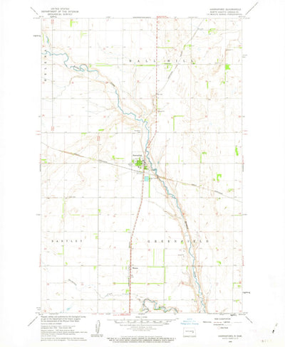 United States Geological Survey Hannaford, ND (1961, 24000-Scale) digital map
