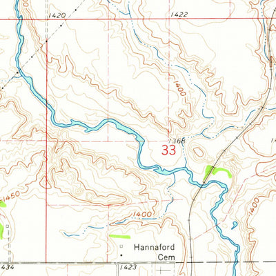 United States Geological Survey Hannaford, ND (1961, 24000-Scale) digital map