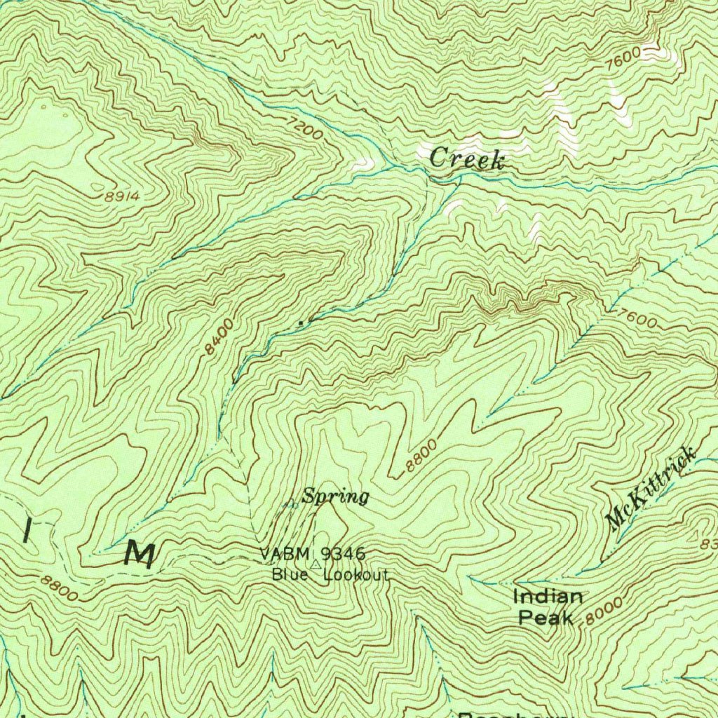 Hannagan Meadow, AZ (1958, 62500-Scale) Map by United States Geological ...