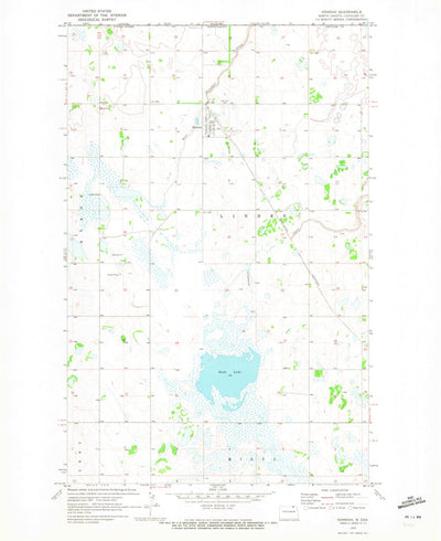 United States Geological Survey Hannah, ND (1970, 24000-Scale) digital map