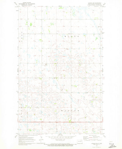 United States Geological Survey Hannah SW, ND (1970, 24000-Scale) digital map
