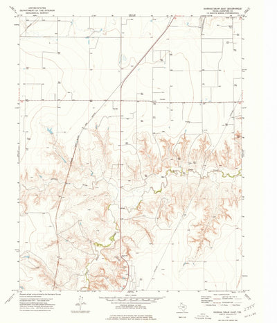 United States Geological Survey Hannas Draw East, TX (1974, 24000-Scale) digital map