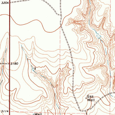 United States Geological Survey Hannas Draw East, TX (1974, 24000-Scale) digital map