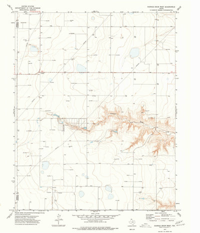 United States Geological Survey Hannas Draw West, TX (1974, 24000-Scale) digital map
