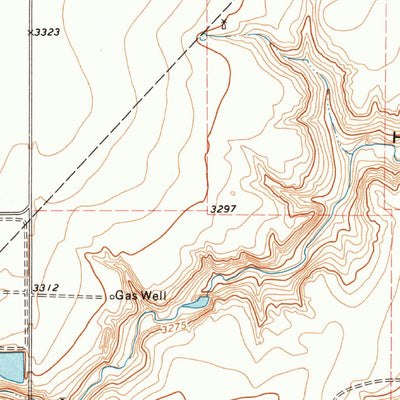 United States Geological Survey Hannas Draw West, TX (1974, 24000-Scale) digital map