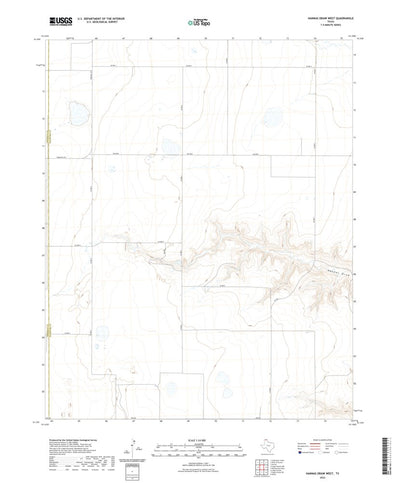 United States Geological Survey Hannas Draw West, TX (2022, 24000-Scale) digital map