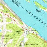 United States Geological Survey Hannibal East, MO-IL (1971, 24000-Scale) digital map