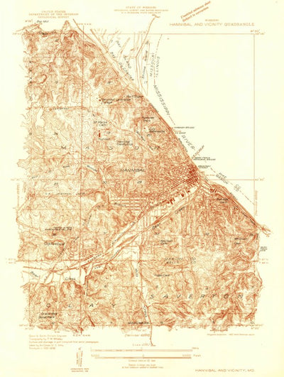 United States Geological Survey Hannibal, MO-IL (1936, 24000-Scale) digital map