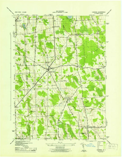 United States Geological Survey Hannibal, NY (1943, 31680-Scale) digital map