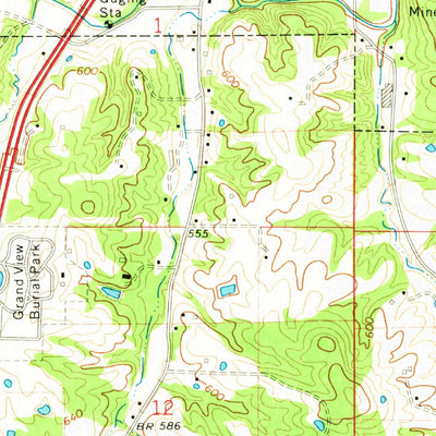 United States Geological Survey Hannibal West, MO (1971, 24000-Scale) digital map
