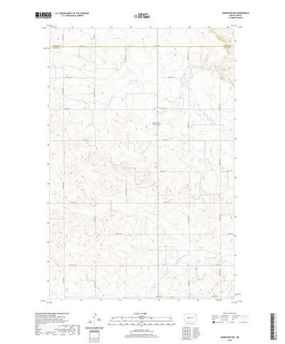 United States Geological Survey Hannover NW, ND (2020, 24000-Scale) digital map