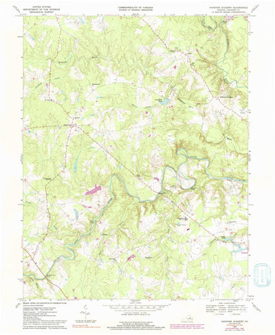 United States Geological Survey Hanover Academy, VA (1969, 24000-Scale) digital map