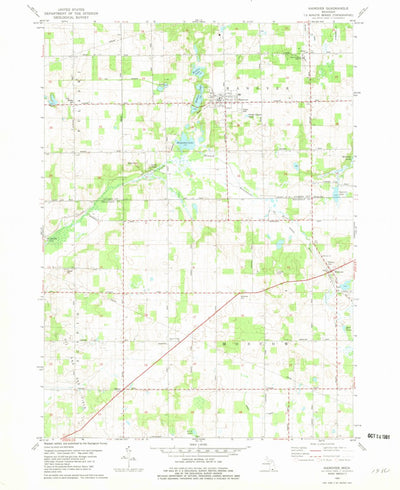 United States Geological Survey Hanover, MI (1981, 24000-Scale) digital map