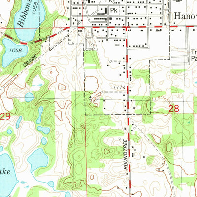 United States Geological Survey Hanover, MI (1981, 24000-Scale) digital map