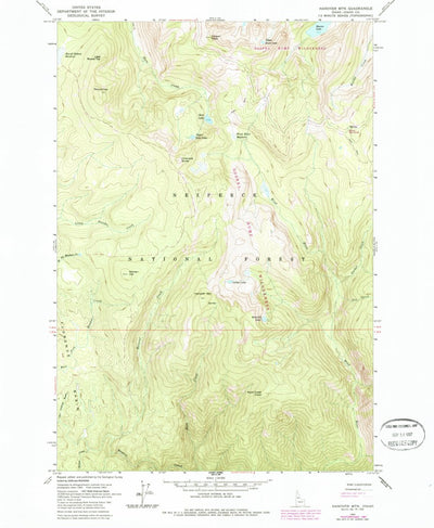 United States Geological Survey Hanover Mountain, ID (1963, 24000-Scale) digital map