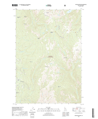 United States Geological Survey Hanover Mountain, ID (2020, 24000-Scale) digital map