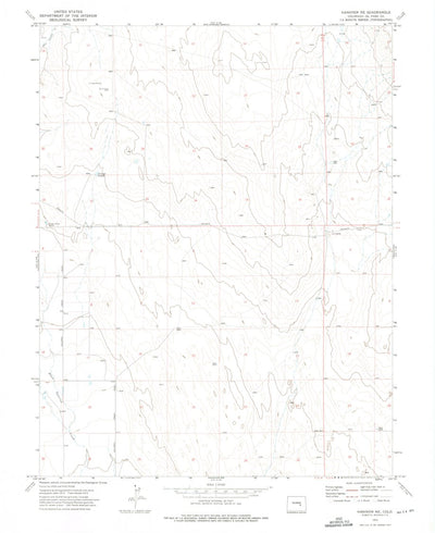 United States Geological Survey Hanover NE, CO (1973, 24000-Scale) digital map