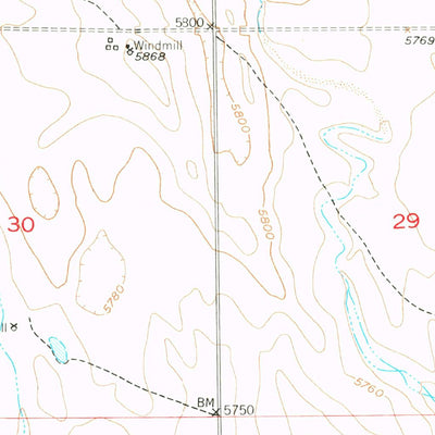 United States Geological Survey Hanover NW, CO (1954, 24000-Scale) digital map